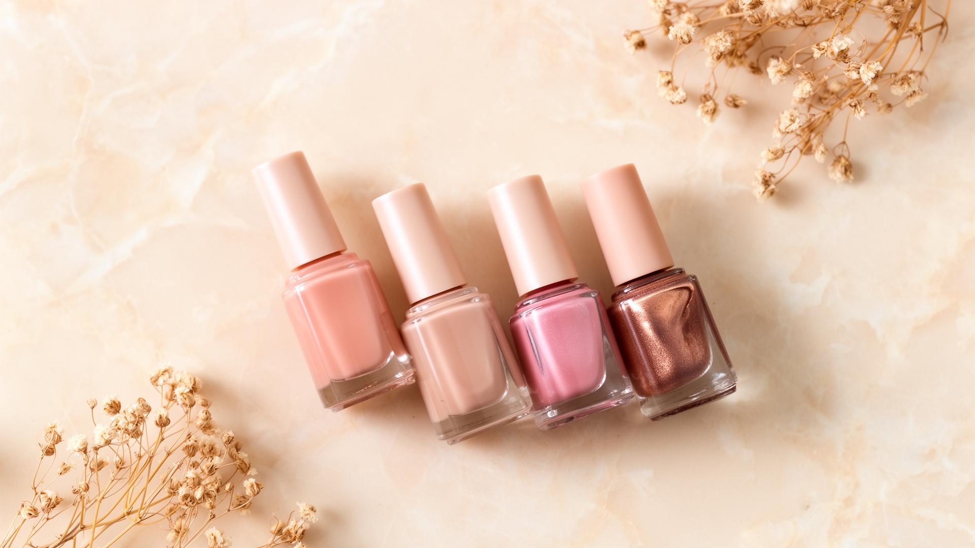 Nail polish flatlay